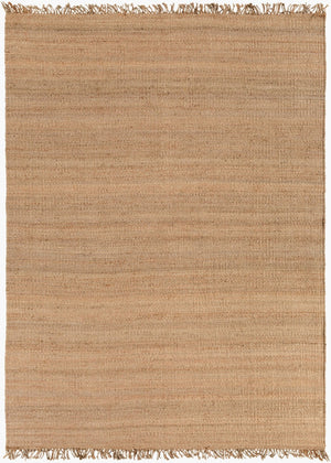 Livabliss Jute Hand-woven Area Rug Natural Fiber Fringe Border Farmhouse Living Room Accent Beige 8' x 10'6" J-811