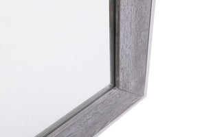 VIG Furniture Arlene Grey Elm Mirror With Polished Steel Frame — 30X40" Rectangular Wall Or Floor Leaning Accent Piece VGVCJ006-M