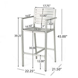 Christopher Knight Home® Noble House Bar Stool With Aluminum Frame