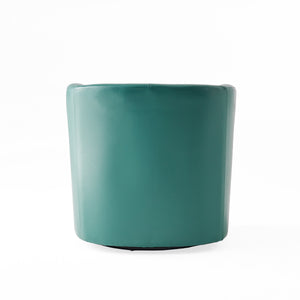English Elm Swivel Barrel Club Chair Upholstered 360 Degree Base for Living Room Reading Nook Turquoise 57685.00TUR
