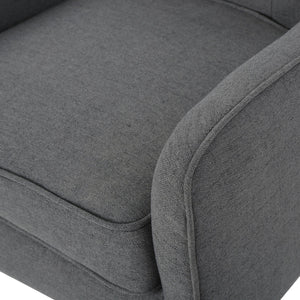 English Elm Arm Chair Tufted Mid-century Accent Seat with Rubberwood Legs for Living Room 60015.00CCL