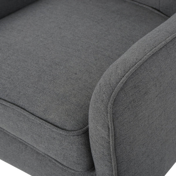 English Elm Arm Chair Tufted Mid-century Accent Seat with Rubberwood Legs for Living Room 60015.00CCL