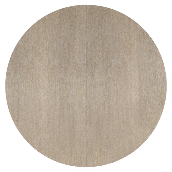 Bernhardt Bernhardt Loggia Round Dining Table With Aria Wire‑Brushed Oak Finish, Sculptural Pilaster Base, 60" K2210