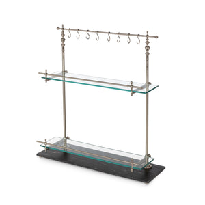 Park Hill Black Marble and Iron Bistro Rack EAW20187