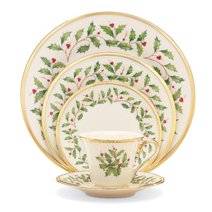 Lenox Holiday 5-Piece Place Setting Red & Green, IVORY PORCELAIN 146590600