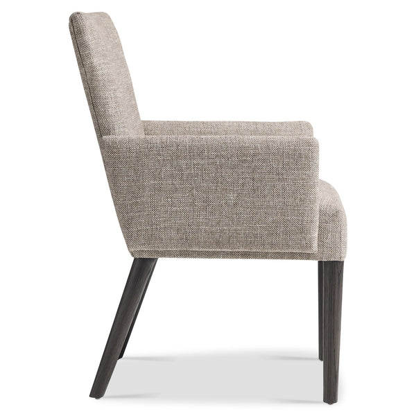Bernhardt Bernhardt Geneve Sculptural Upholstered Accent Chair with Wire-brushed Oak Legs 392542