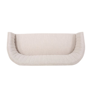 English Elm Loveseat Mid-century Modern Channel Tufted Upholstered Sofa with Rubberwood Tapered Legs 65780.00FBGE