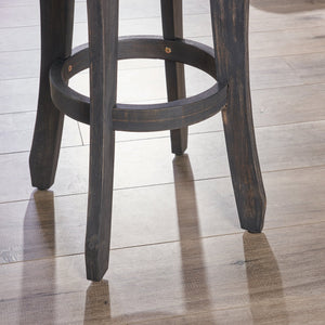 English Elm Christopher Knight Home® - PIKE Dark Gray Acacia Barstools Set of 2 — 30" Backless Outdoor Water-Resistant Contemporary Seats 60810.00