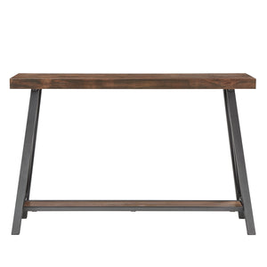 Homelegance By Top-Line Alastor Sofa Table with Shelf Brown MDF