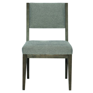Bernhardt Bernhardt Linea Side Chair Cerused Charcoal Ash Frame, Neutral Upholstery, Rustic-Modern Elegance 384541B