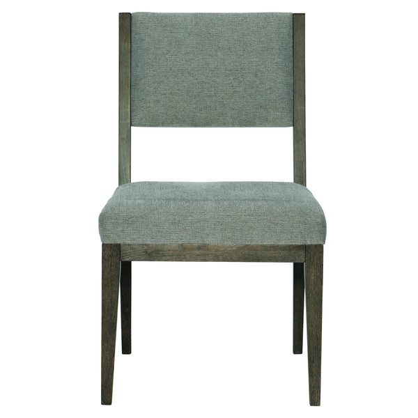 Bernhardt Bernhardt Linea Side Chair Cerused Charcoal Ash Frame, Neutral Upholstery, Rustic-Modern Elegance 384541B