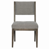Bernhardt Linea Side Chair in Cerused Charcoal Finish 384541B