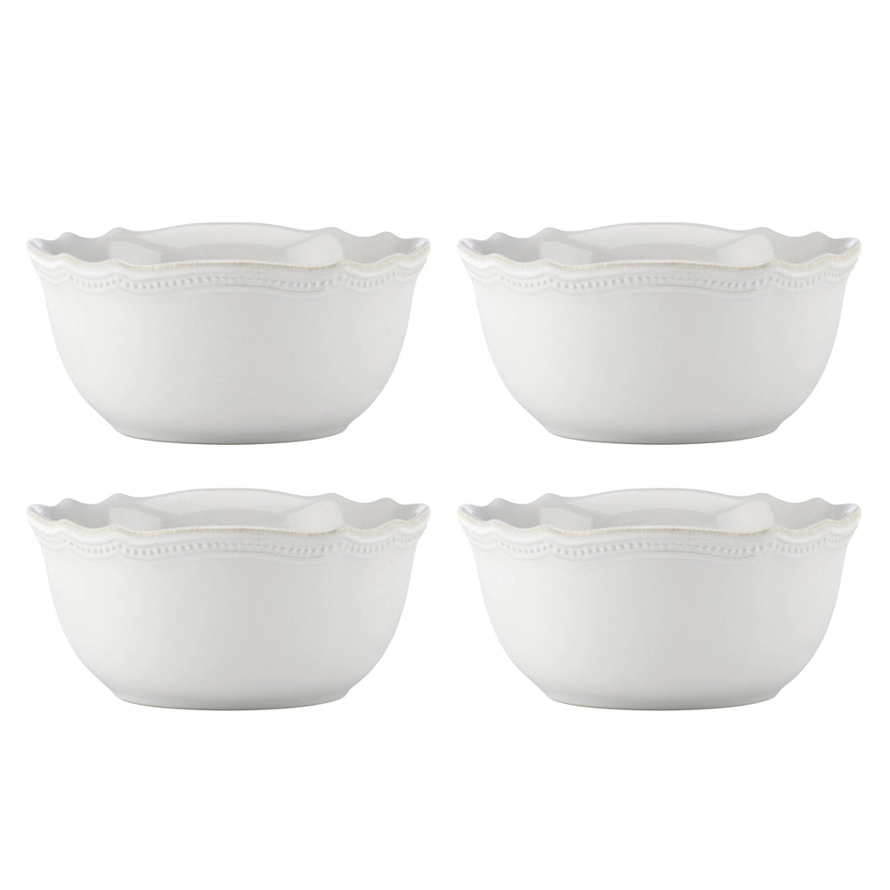 Lenox French Perle Bead All-Purpose Bowls, Set of 4 White, WHITE STONEWARE 895710