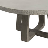 Bernhardt Trouville Round Outdoor Dining Table Grey Wood, Concrete K2009