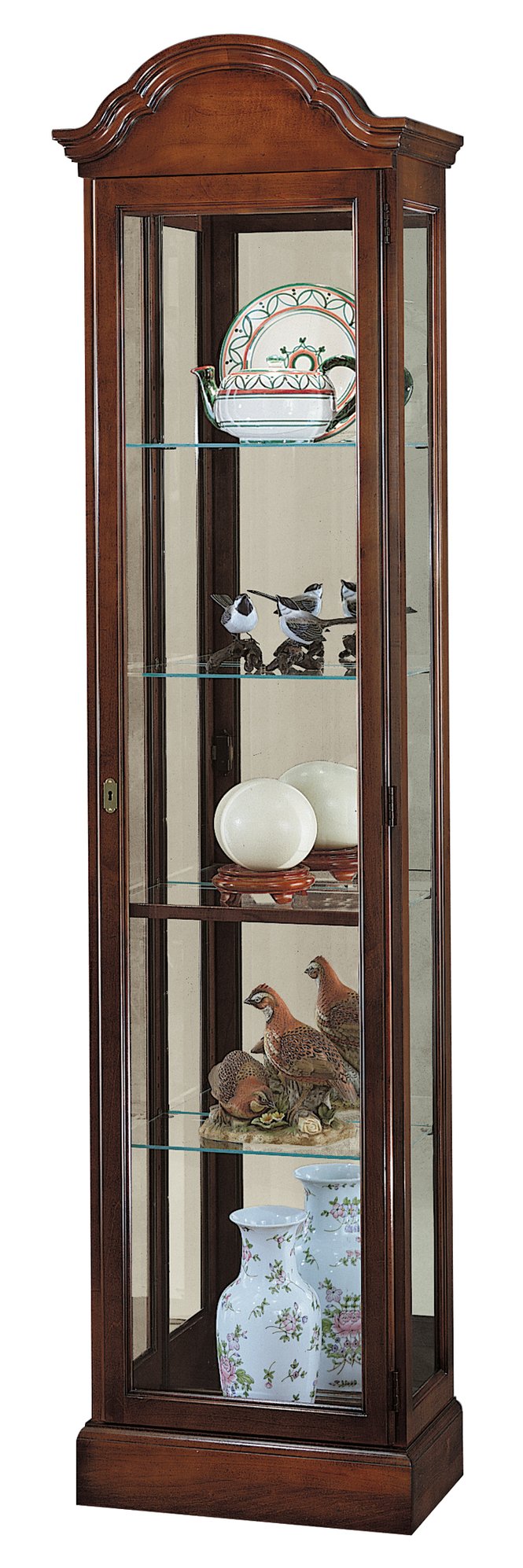 Hekman Furniture 680145 Howard Miller Gilmore Antique Curio Cabinet – Elegant Glass Display With Adjustable Shelves Windsor Cherry Gilmore Curio Cabinet 680145