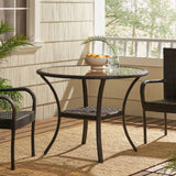 Christopher Knight Home® San Pico Multibrown Wicker Glass Table - Durable & Stylish for Summer Parties