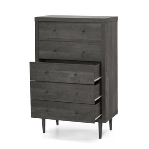 English Elm Christopher Knight Home® - Nordic 5-Drawer Chest - Mid-Century Modern Design With Faux Wood Finish And Spacious Storage Solutions 71146.00GRY