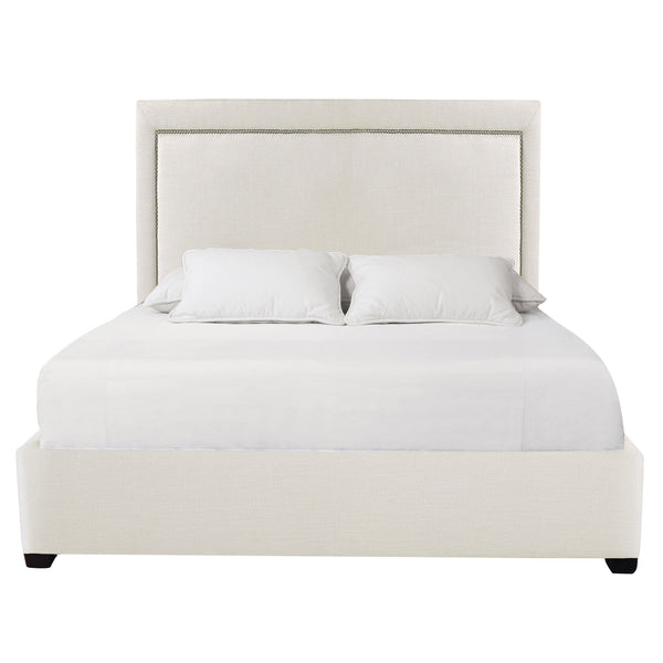 Bernhardt Bernhardt Morgan Upholstered Panel Bed With Picture-Frame Headboard, Optional Nailhead Trim, Espresso Feet K1437