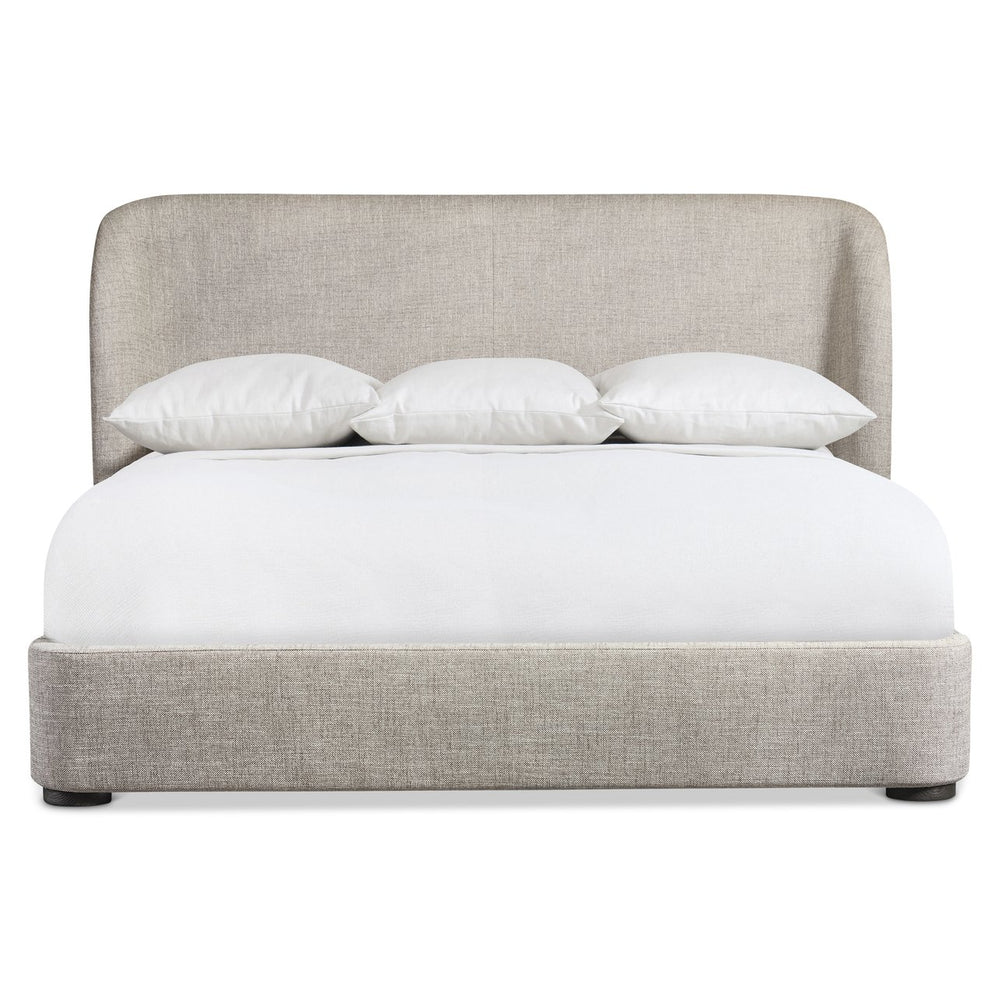 Bernhardt Bernhardt Geneve Shelter Upholstered Bed with Winged Headboard and Tailored Footboard King K2293