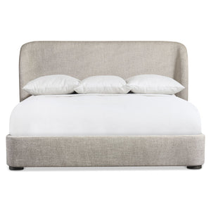 Bernhardt Bernhardt Geneve Shelter Upholstered Bed with Winged Headboard and Tailored Footboard King K2293