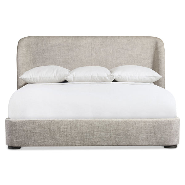Bernhardt Bernhardt Geneve Shelter Upholstered Bed with Winged Headboard and Tailored Footboard King K2293