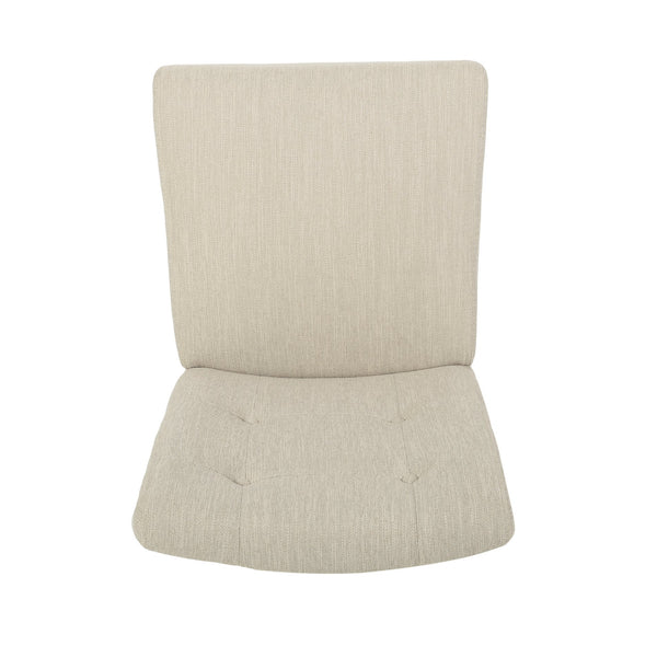 English Elm Christopher Knight Home® - Contemporary Button-Tufted Fabric Counter Stools Set of 2 with Espresso Legs, Waffle Stitch Comfort Beige 71254.00BGE