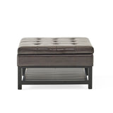 Christopher Knight Home® - Noble House - - Square Ottoman With Storage And Bottom Rack