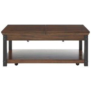 Homelegance By Top-Line Beniz Wood Finish Lift-Top Coffee Table Brown Wood