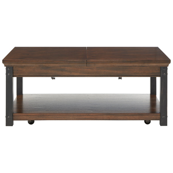 Homelegance By Top-Line Beniz Wood Finish Lift-Top Coffee Table Brown Wood