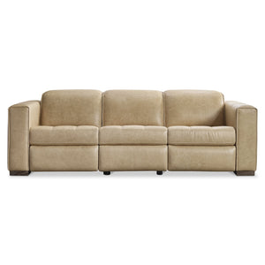 Bernhardt Bernhardt Power Reclining Leather Sofa Modern Living Room Comfort Tailored Design 407RLO