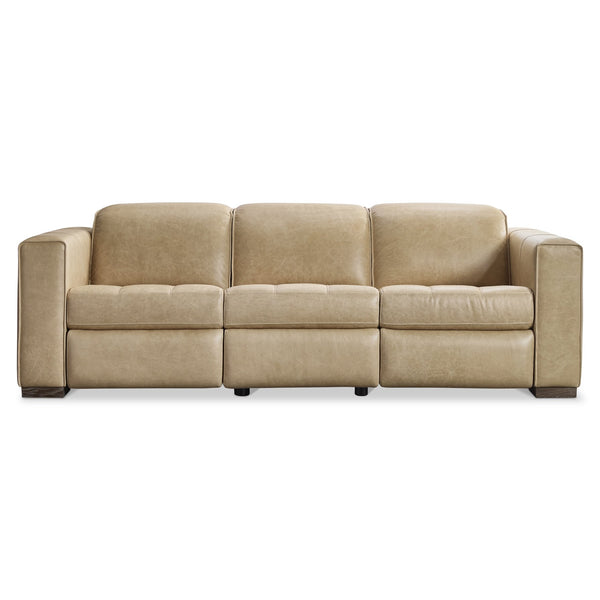 Bernhardt Bernhardt Power Reclining Leather Sofa Modern Living Room Comfort Tailored Design 407RLO