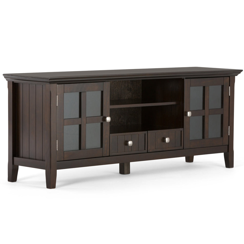 English Elm Acadian 60" Tv Media Stand - Elegant Brunette Brown With Storage & Cable Management For Your Home B136P159420