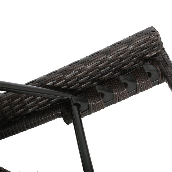 English Elm Christopher Knight Home® - Salem Pe Wicker Chaise Lounge With Adjustable Back, Weather-Resistant Design For Ultimate Comfort 52005.00ARM