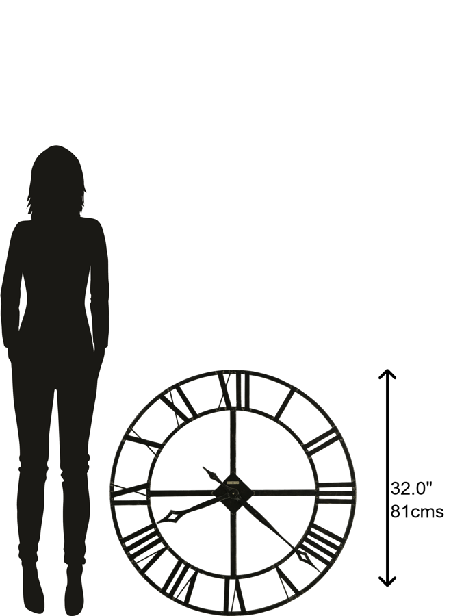 Hekman Furniture 625372 Timeless Iron Wall Clock - Durable, Elegant Design With Oversized Roman Numerals & Quartz Movement Metal Lacy Wall Clock 625372