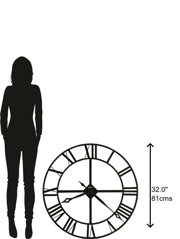 Hekman Furniture 625372 Timeless Iron Wall Clock - Durable, Elegant Design With Oversized Roman Numerals & Quartz Movement Metal Lacy Wall Clock 625372