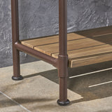 Christopher Knight Home® - Noble House - Tallulah Indoor Industrial Acacia Wood Bench With Shelf And Coat Hooks