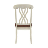 Homelegance By Top-Line Antonio Two-Tone Antique Dining Chairs (Set of 2) White Rubberwood