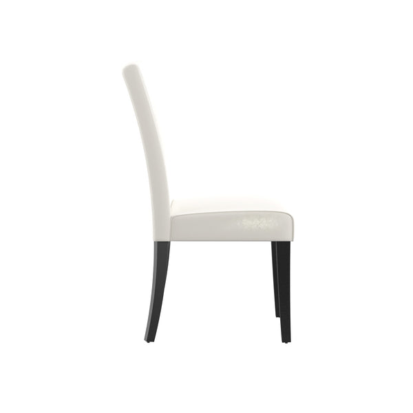 Homelegance By Top-Line Adalynn Keyhole Back Dining Chairs (Set of 2) Black Rubberwood