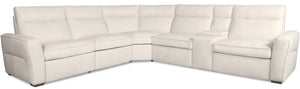 Hooker Furniture Vann Six Piece Power Reclining Sectional Top Grain Leather Contemporary Living Room SS736-6PC3-012