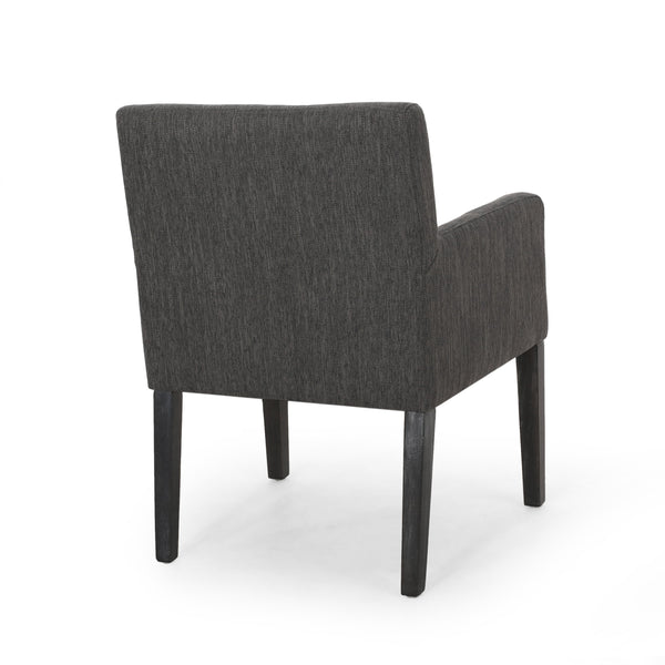 English Elm Arm Chair Upholstered Track Arm Contemporary Accent Seat for Living Room Reading Nook 69409.00CHAR