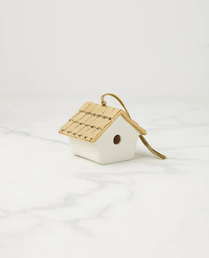 Lenox Kate Spade Be Jolly "Love Nest" Our 1st Home Ornament White, WHITE PORCELAIN 897076