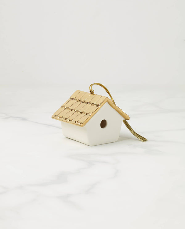 Lenox Kate Spade Be Jolly "Love Nest" Our 1st Home Ornament White, WHITE PORCELAIN 897076