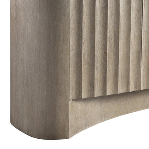 Bernhardt Bernhardt Loggia Entertainment Credenza In Aria Wire‑Brushed Oak — 80" Modern Fluted Scalloped Storage, Venting And Cable Management 345890