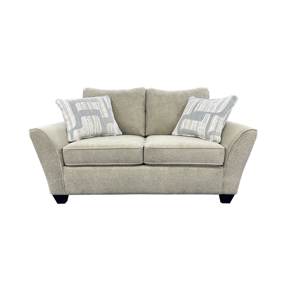 Porter Designs Porter Columbia Microfiber Loveseat In Cream – Plush, Stylish, And Easy To Clean For Modern Living Cream Fabric 01-207-02-9443
