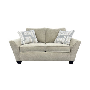 Porter Designs Porter Columbia Microfiber Loveseat In Cream – Plush, Stylish, And Easy To Clean For Modern Living Cream Fabric 01-207-02-9443