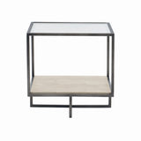 Harlow Metal Square End Table