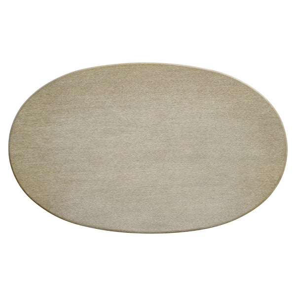 Bernhardt Bernhardt Easley Cocktail Table With Wire-Brushed Oak Top, Woven Resin Column Base On Casters — Trevin Silt Finish 563013