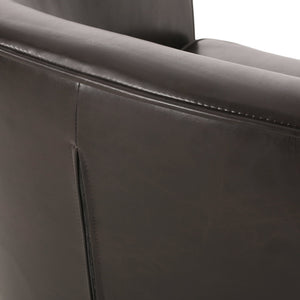 English Elm Club Chair Bonded Leather Tub Seat with Birch Legs for Modern Living Spaces 56991.00