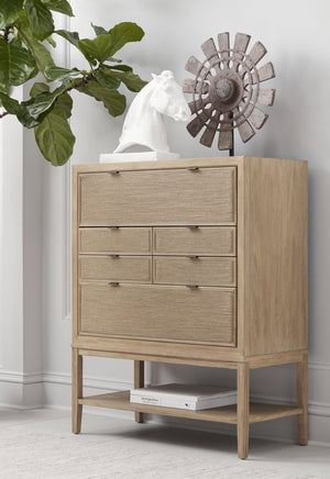 A.R.T. Furniture Frame Drawer Chest - Elegant Chestnut Finish With Woven Cane Fronts & Cedar-lined Storage Drawers Light Brown Ash & Poplar Solid,Plank,Effect Flakey & Quarter,Sawn Oak Veneer,Cane 278150-2335