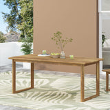 Christopher Knight Home® - Noble House - Nibley Outdoor Acacia Wood Dining Table